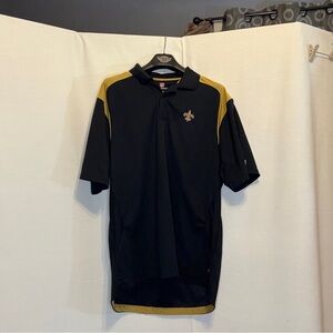 NFL Saints Black and Gold Men's Polo Shirt